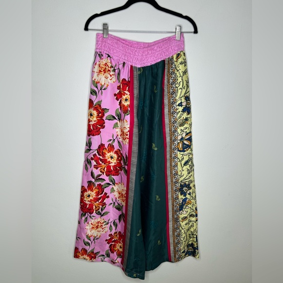 Anthropologie Silky Floral Somerset Pull-On Pants Size small - Picture 4 of 9